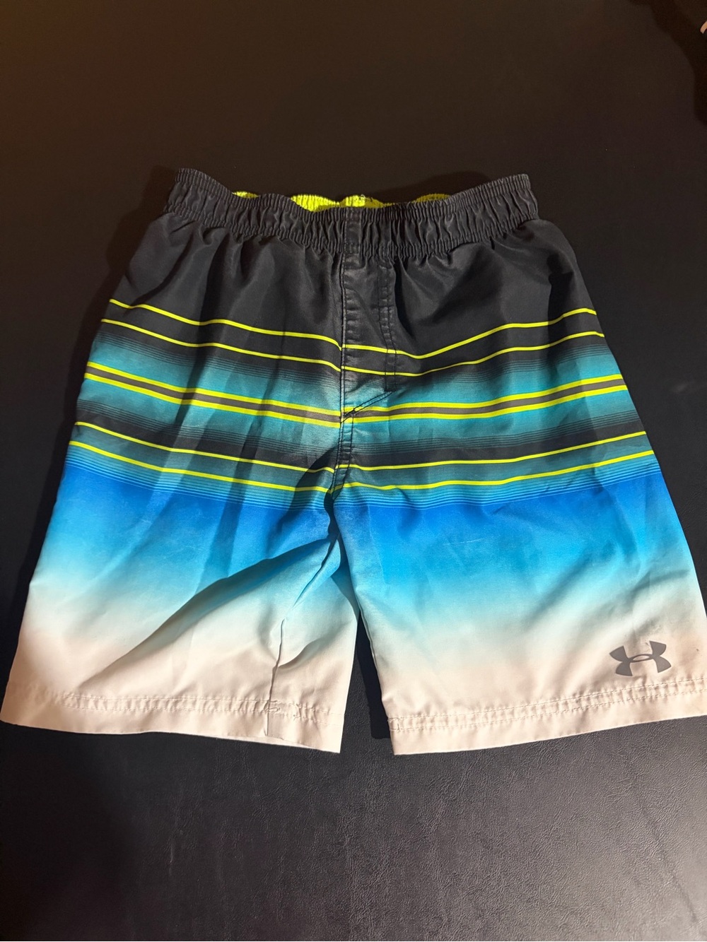 Under Armour Boys' Blue Gradient Stripe Swim Shorts